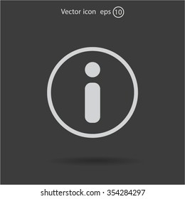 Information sign icon, vector illustration. Flat design style