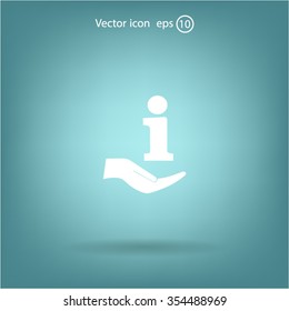 Information sign icon, vector illustration. Flat design style