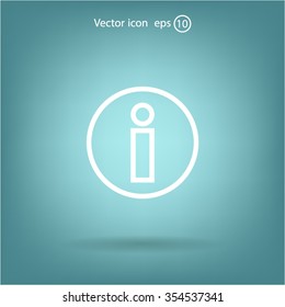 Information sign icon, vector illustration. Flat design style