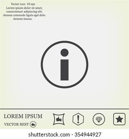 Information sign icon, vector illustration. Flat design style