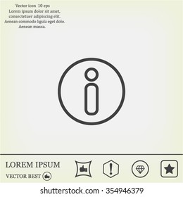 Information sign icon, vector illustration. Flat design style