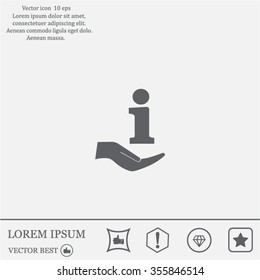 Information sign icon, vector illustration.