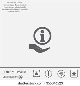 Information sign icon, vector illustration. 