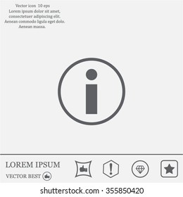 Information sign icon, vector illustration.