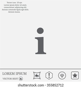 Information sign icon, vector illustration. Flat design style