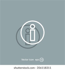 Information sign icon, vector illustration. Flat design style