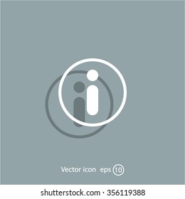 Information sign icon, vector illustration. Flat design style