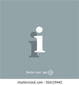 Information sign icon, vector illustration. Flat design style