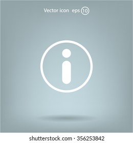 Information sign icon, vector illustration. Flat design style