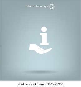 Information sign icon, vector illustration. 