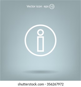Information sign icon, vector illustration. 