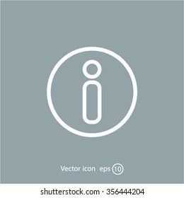 Information sign icon, vector illustration. Flat design style
