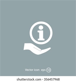 Information sign icon, vector illustration. Flat design style