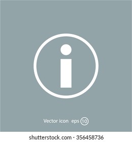 Information sign icon, vector illustration. Flat design style