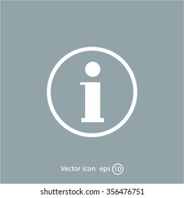 Information sign icon, vector illustration. Flat design style