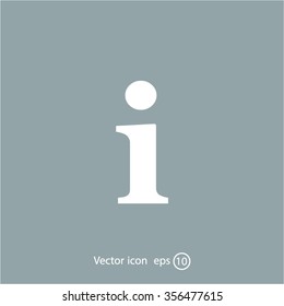 Information sign icon, vector illustration. Flat design style