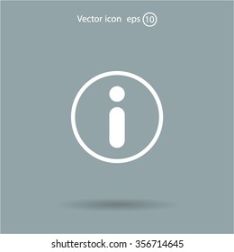 Information sign icon, vector illustration. Flat design style