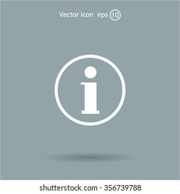 Information sign icon, vector illustration. Flat design style