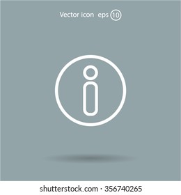 Information sign icon, vector illustration. Flat design style
