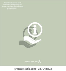 Information sign icon, vector illustration. Flat design style
