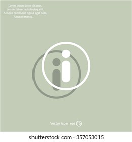 Information sign icon, vector illustration. Flat design style