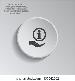 Information sign icon, vector illustration. Flat design style