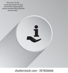 Information sign icon, vector illustration. Flat design style