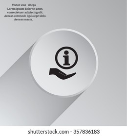 Information sign icon, vector illustration. Flat design style