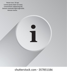 Information sign icon, vector illustration. Flat design style