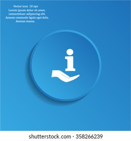 Information sign icon, vector illustration. Flat design style