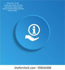 Information sign icon, vector illustration. Flat design style