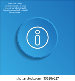 Information sign icon, vector illustration. Flat design style