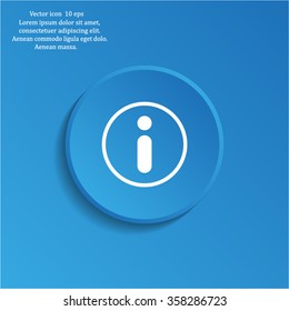 Information sign icon, vector illustration. Flat design style
