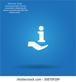 Information sign icon, vector illustration. Flat design style