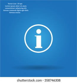 Information sign icon, vector illustration. Flat design style