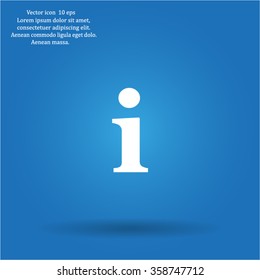 Information sign icon, vector illustration. Flat design style