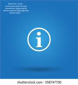 Information sign icon, vector illustration. Flat design style
