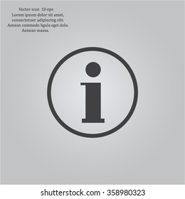 Information sign icon, vector illustration. Flat design style