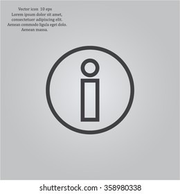 Information sign icon, vector illustration. Flat design style