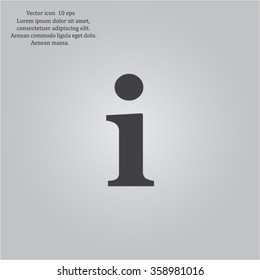 Information sign icon, vector illustration. Flat design style