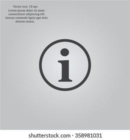 Information sign icon, vector illustration. Flat design style