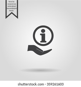 Information sign icon, vector illustration. 