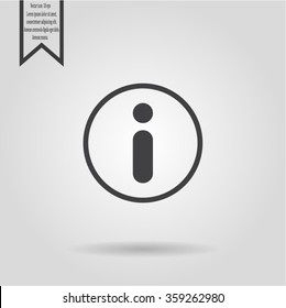 Information sign icon, vector illustration. Flat design style