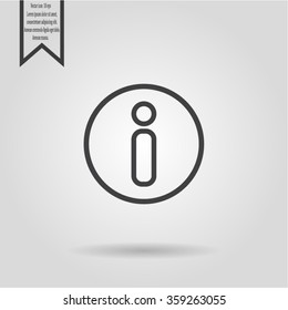 Information sign icon, vector illustration. Flat design style
