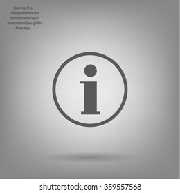 Information sign icon, vector illustration. Flat design style