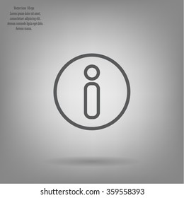Information sign icon, vector illustration. Flat design style
