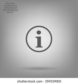 Information sign icon, vector illustration. Flat design style