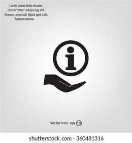Information sign icon, vector illustration. Flat design style