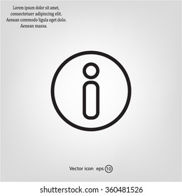 Information sign icon, vector illustration. Flat design style