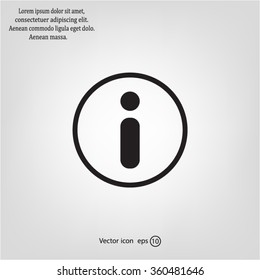 Information sign icon, vector illustration. Flat design style